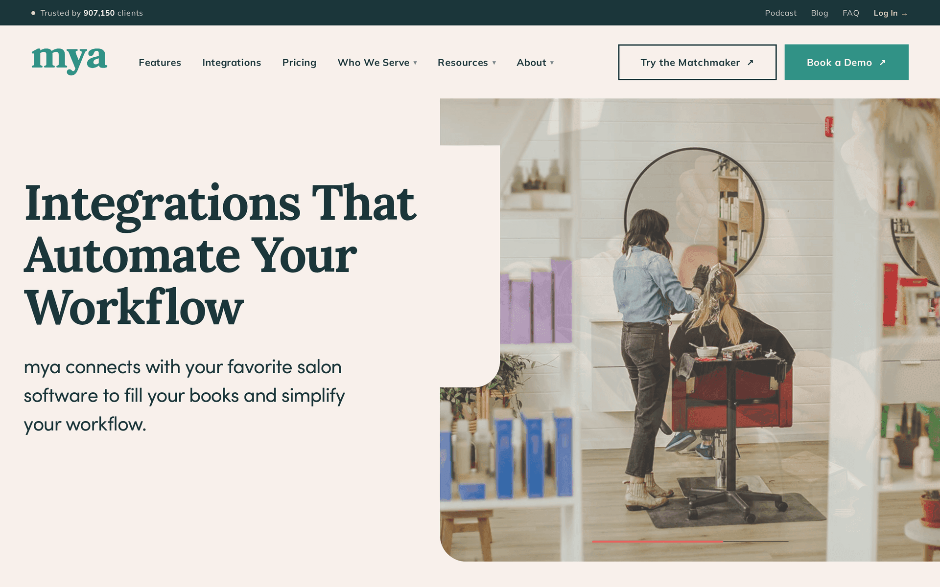 Mya integrations page
