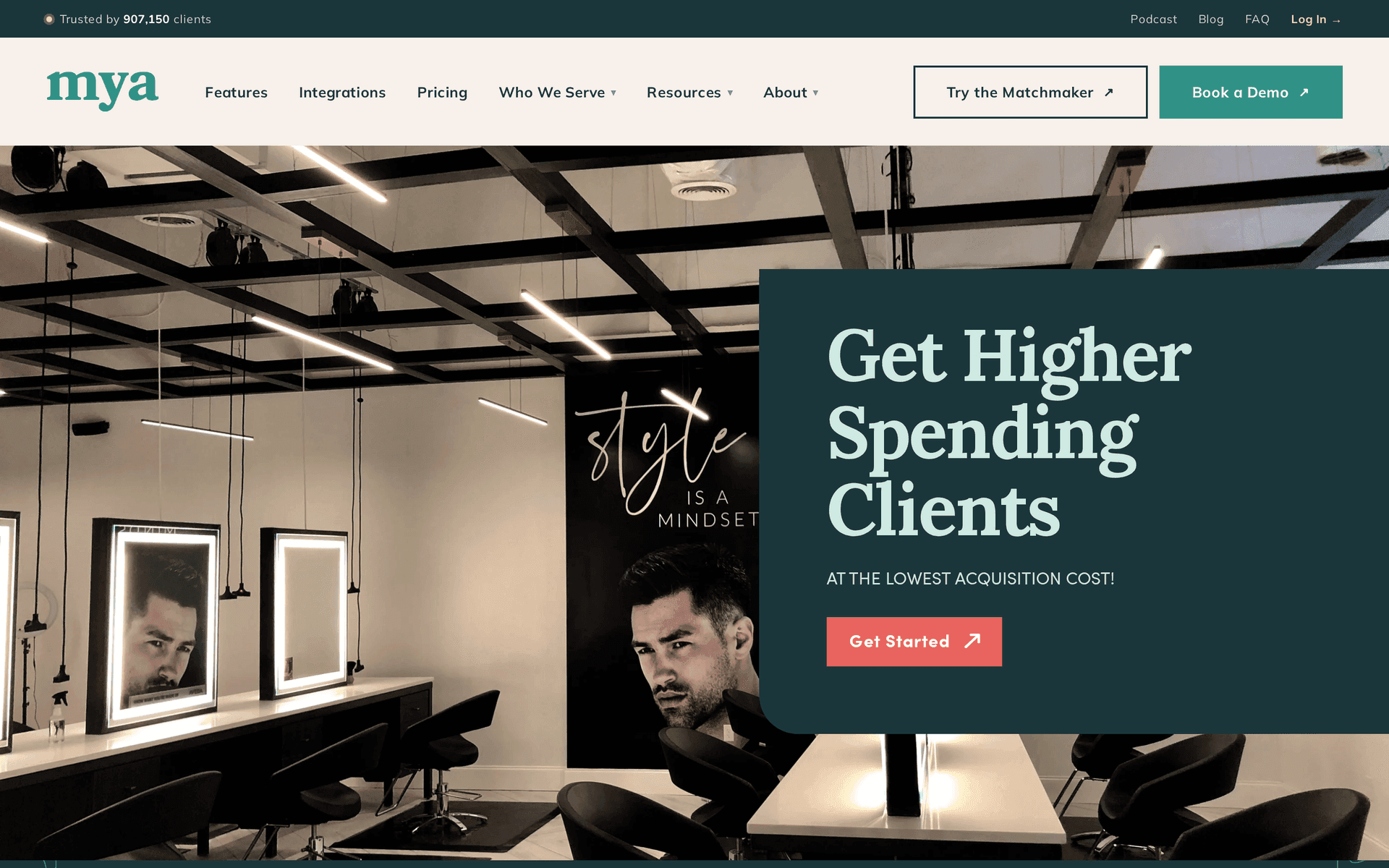 Mya pricing page