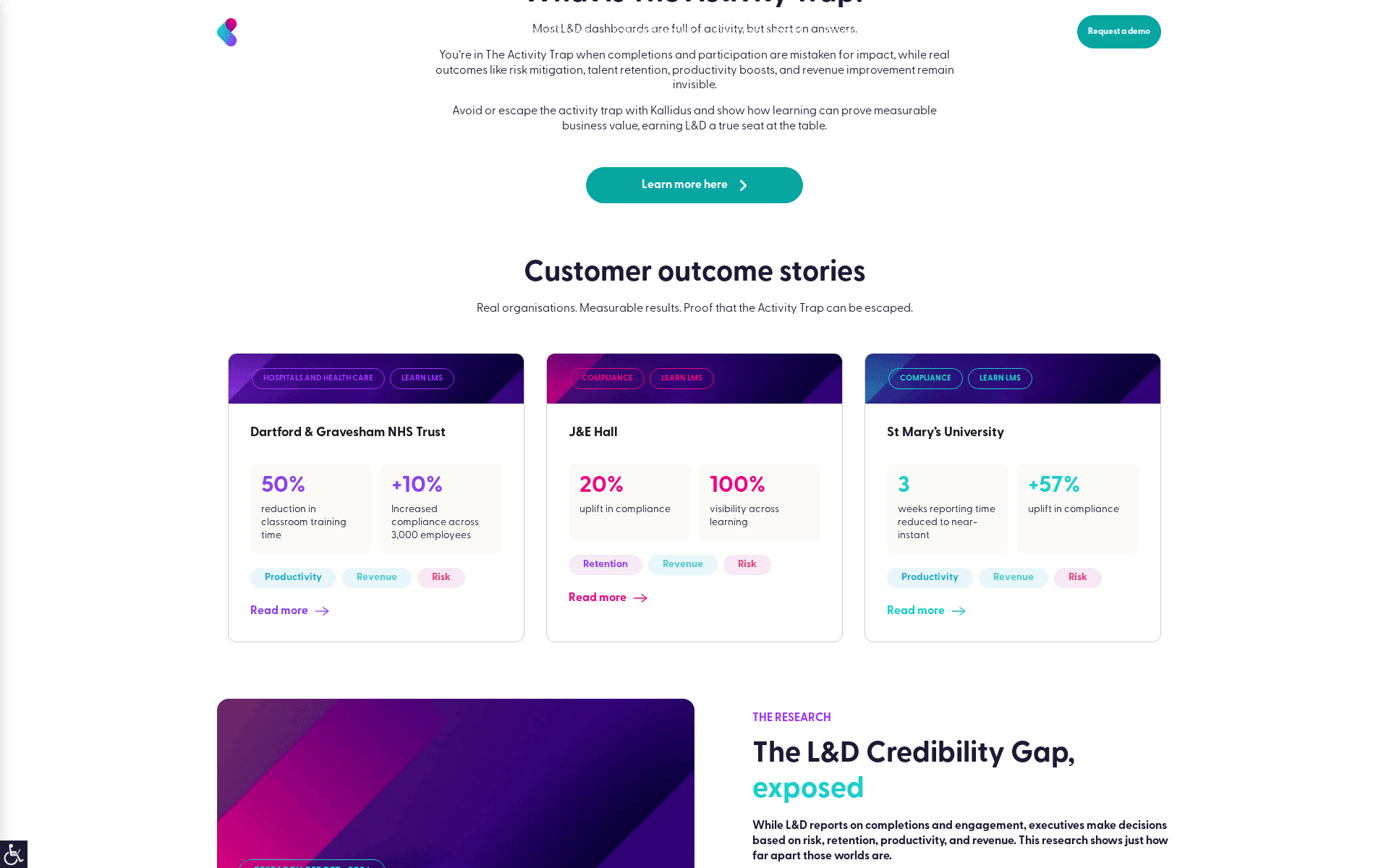 Kallidus customer outcome stories